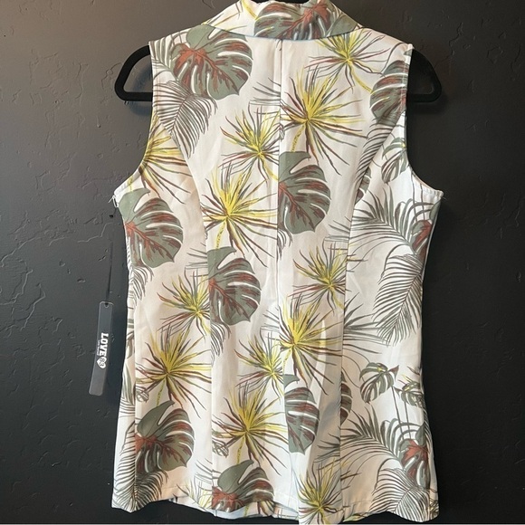 NWT love 83 Machine set preppy set  Size: L Color: white/ tropical print - Picture 7 of 12